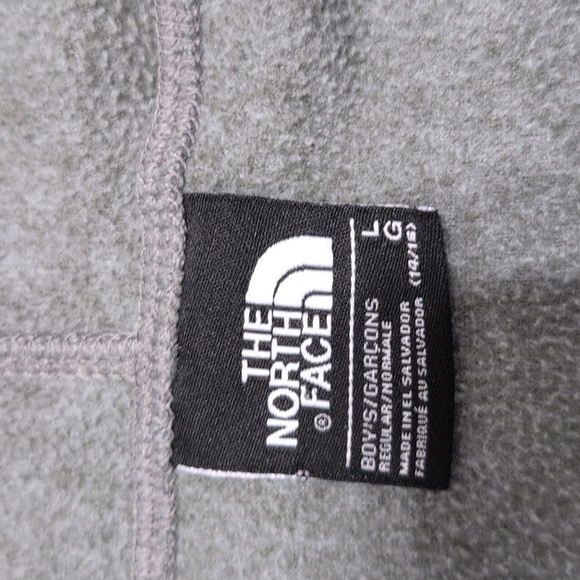 The North Face Boys Zip Up Fleece Hooded Jacket Gray Size Large - Picture 6 of 10